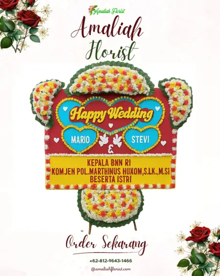 Papan Bunga Pernikahan Setonorejo